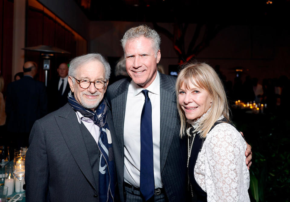 Steven Spielberg, Will Ferrell and Kate Capshaw attend the 19th Annual Hammer Museum Gala In The Garden at Hammer Museum on May 04, 2024 in Los Angeles, California.