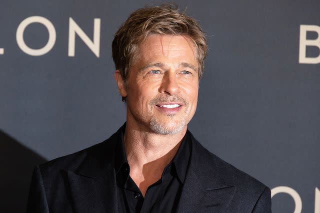 <p>Marc Piasecki/WireImage</p> Brad Pitt on Jan. 14, 2023