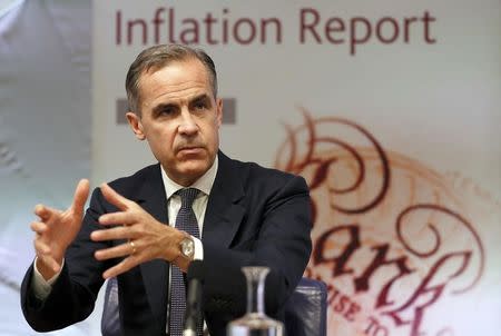 Mark Carney, Governor of the Bank of England attends the quarterly Inflation Report press conference at the bank in London, Britain February 2, 2017. REUTERS/Kirsty Wigglesworth/Pool