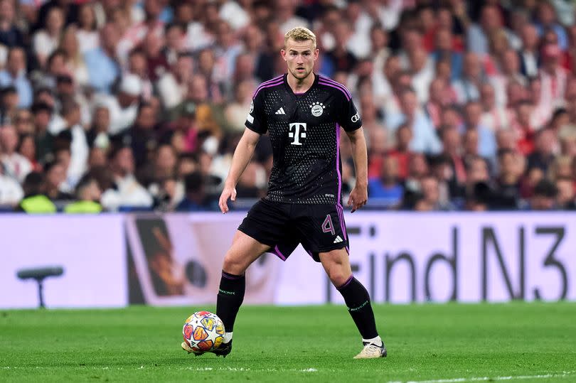 Matthijs de Ligt in action for Bayern Munich in the Champions League.