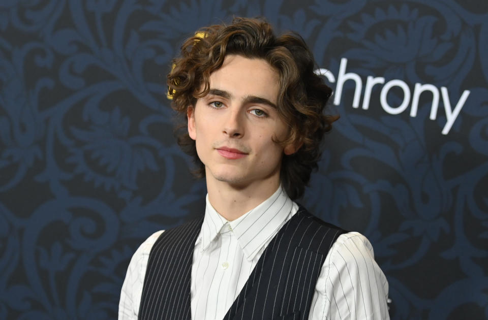 US/French actor Timothee Chalamet arrives for 