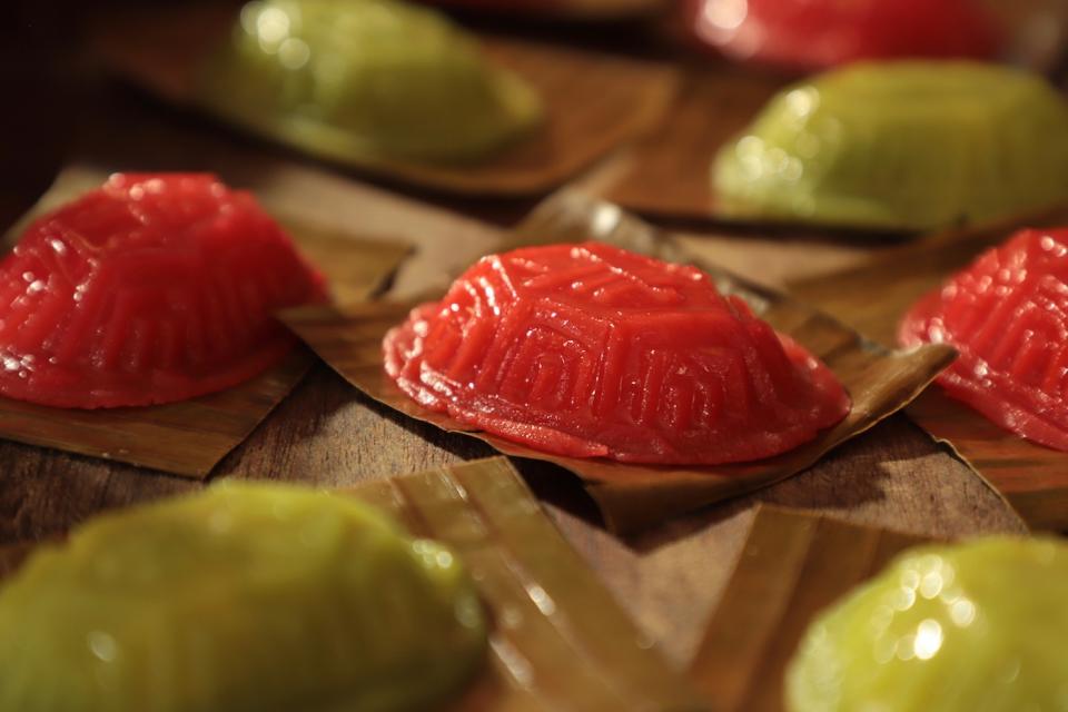 A red tortoise Chinese pastry ang ku kueh or kue ku