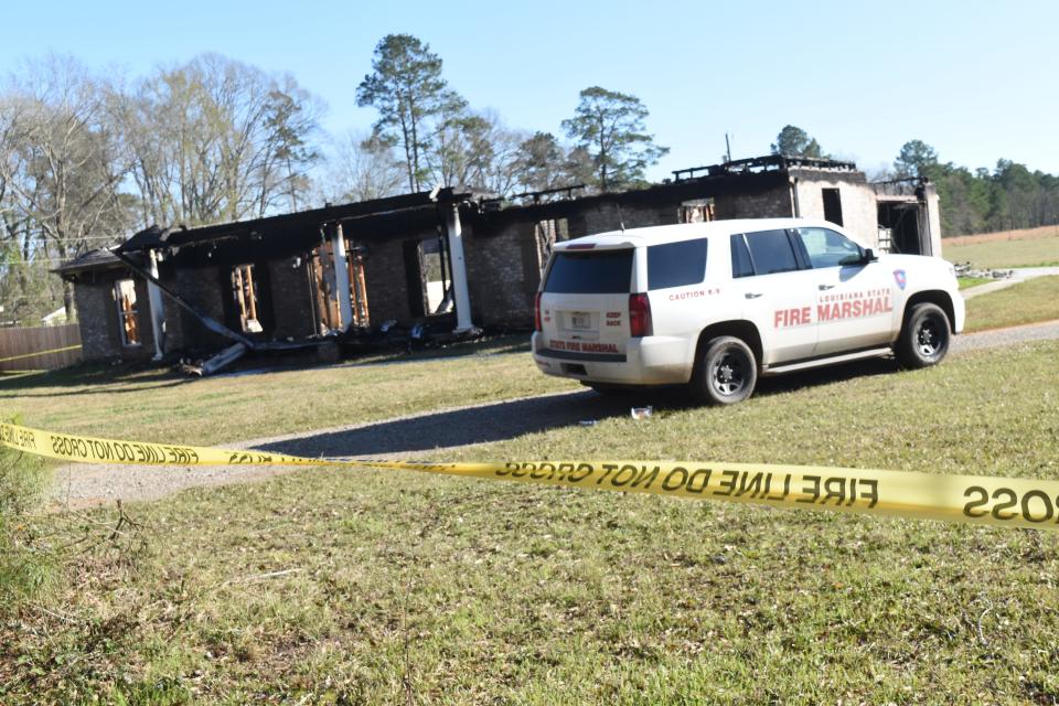 The home on Credeur Road in Pineville where Kayla Giles once lived with her husband, Thomas Coutee Jr., before his death was destroyed in a February 2020 fire. It was ruled an arson and remains under investigation.