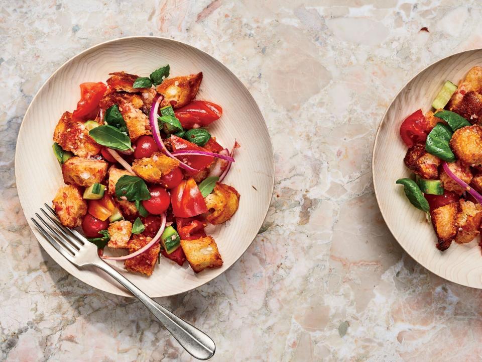 Tomato, Basil, and Cucumber Panzanella