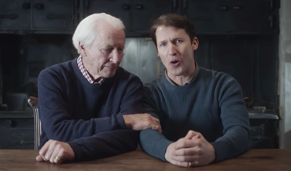 James Blunt with his father, Charles Blount. (Photo: Atlantic Records)