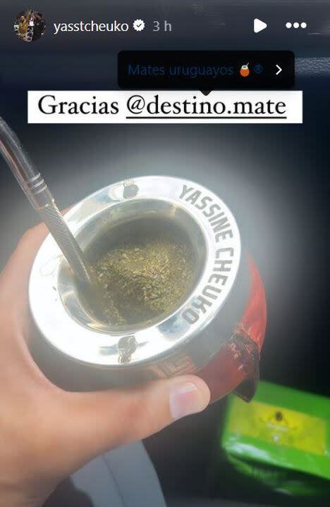 El mate que recibió como regalo Yassine Cheuko