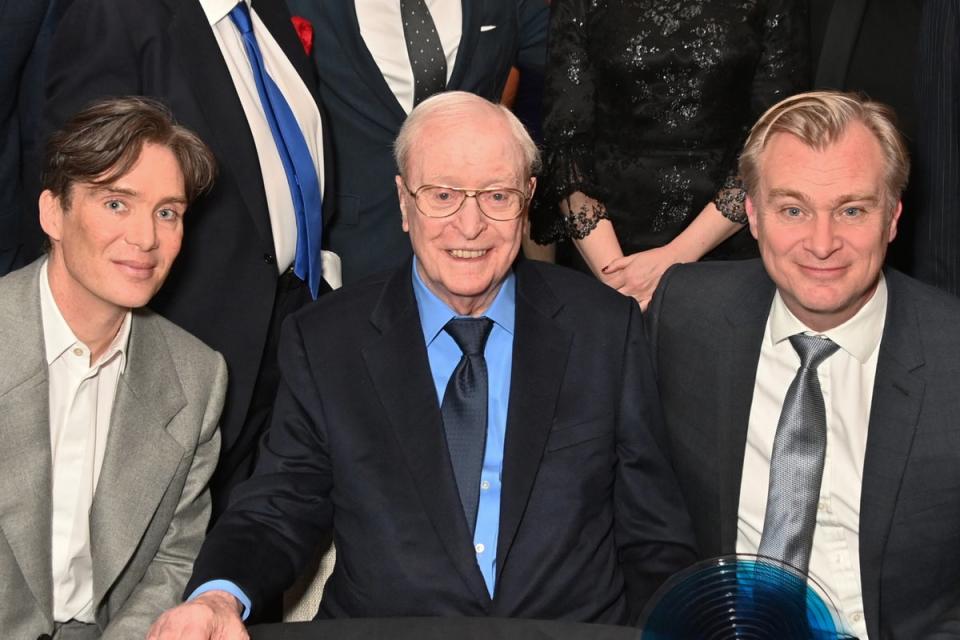 Cillian Murphy, Michael Caine and Christopher Nolan at the BFI Chairman’s dinner (BFI/Dave Benett)