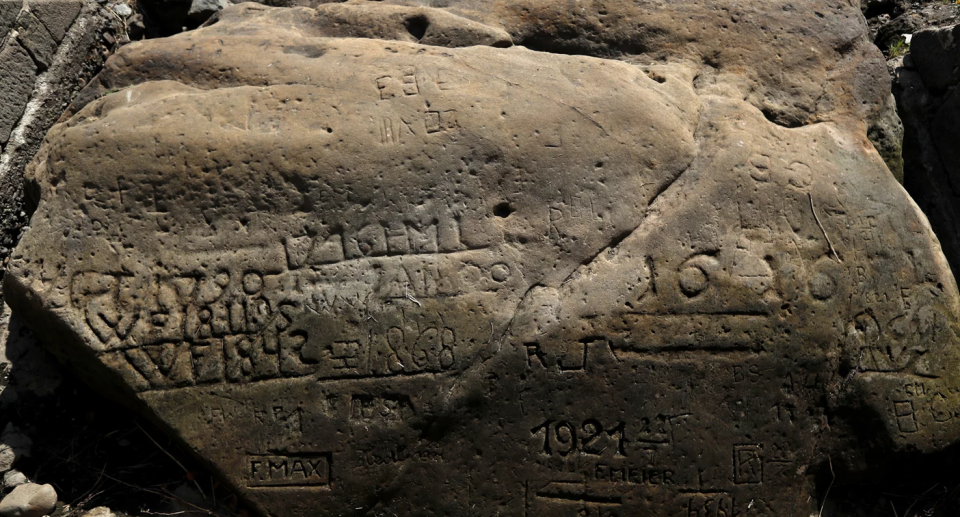 This hunger stone made worldwide headlines during the 2018 drought. Source: AP