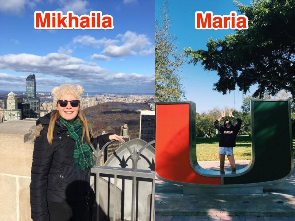 Mikhaila and Maria traveled around the US during their time abroad.