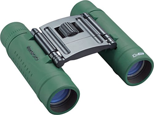 TASCO Essentials Roof Prism Roof MC Box Binoculars, 10 x 25mm, Green