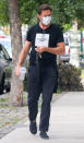 <p>Hugh Jackman was seen out and about in New York City, repping his coffee company on his shirt.</p>