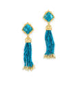 <p>Kendra Scott Misha Statement Earrings in Bronze Veined Turquoise, $125, <a rel="nofollow noopener" href="https://www.kendrascott.com/on/demandware.store/Sites-KendraScott-Site/en_US/Product-Variation?pid=misha&dwvar_misha_stoneColor=486" target="_blank" data-ylk="slk:kendrascott.com;elm:context_link;itc:0;sec:content-canvas" class="link ">kendrascott.com</a><br> (Data: Long Tall Sally, Instagram) </p>