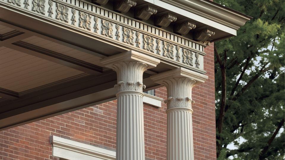 illinois governors mansion exterior cornice