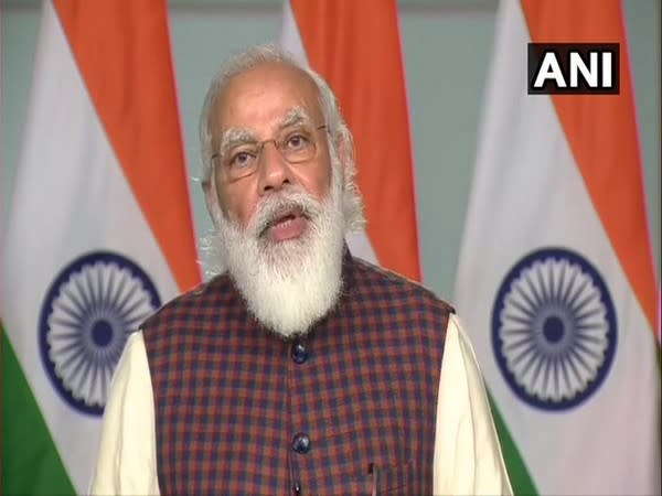 Prime Minister Narendra Modi speaking at the virtual meeting on Thursday.