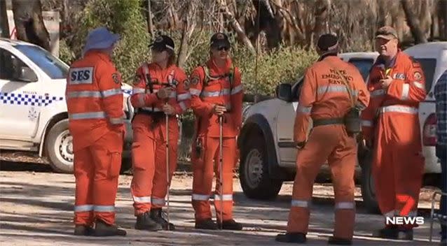 Mr Howell could see rescuers but was too far away to signal for help. Picture: 7 News