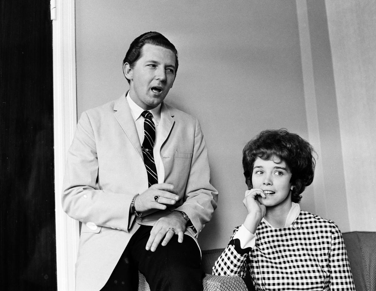 Jerry Lee Lewis with Myra Gale Brown (Daily Herald/Mirrorpix/Mirrorpix via Getty Images file)