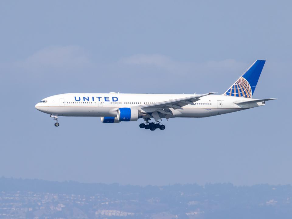 A United Airlines plane lands at San Francisco International Airport (SFO) in San Francisco, California, United States on September 15, 2022.
