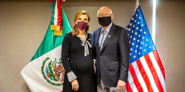 Gobernadora de Baja California Marina del Pilar tiene reunión exitosa con el Embajador de EEUU