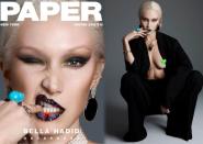 <p>Mit ihrem neuen schockierenden eisblonden Look (temporär nehmen wir an) und einem freizügigen Ensemble nutzte das Model ihr Coverfoto, um Nippel zu zeigen und ein Statement abzugeben. [<i>Bild: Instagram/Paper Magazine</i>]</p>