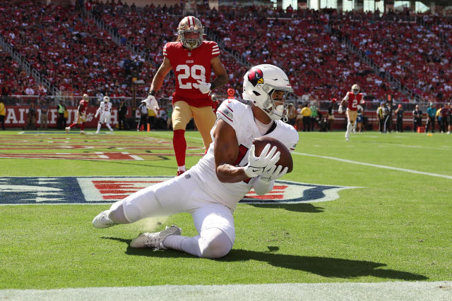 WATCH: Cardinals WR Michael Wilson scores 1st NFL TD vs. 49ers