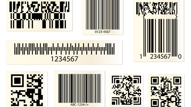 Assorted barcodes and QR codes