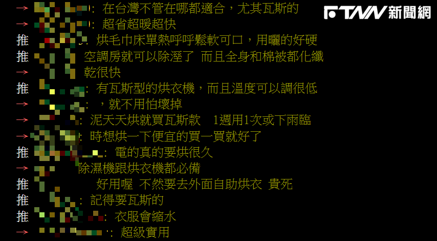 烘衣機快速又省錢，是台灣人雨季洗衣時的一大福音。（圖／翻攝自PTT）