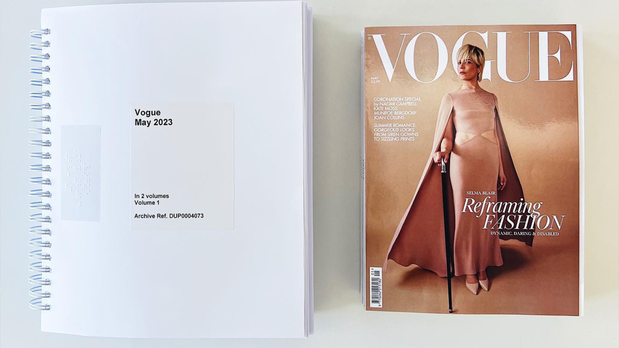 British Vogue releases a Braille edition of May 2023 issue. (Photo: Instagram/edward_enninful)