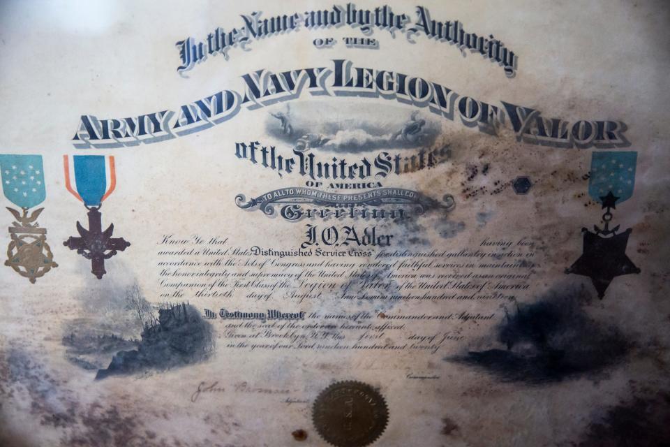 This artifact, donated to aid in the George S. Robb Centre's valor medal reviews, is from U.S. Army Mjr. Gen. Julius Adler's service during World War I.