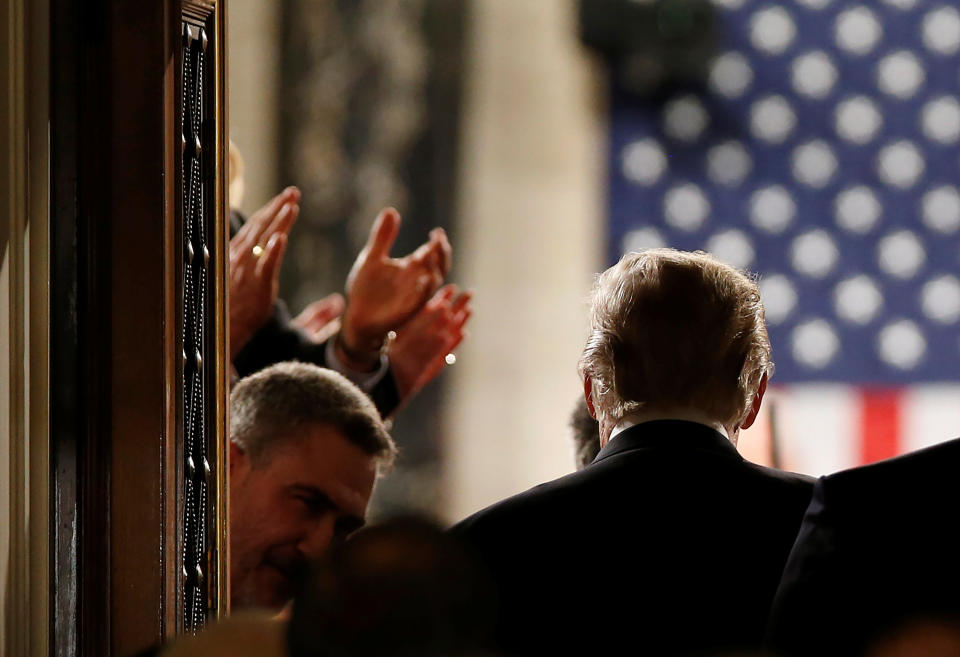 U.S. President Trump addresses Joint Session of Congress on Feb. 28, 2017.&nbsp;