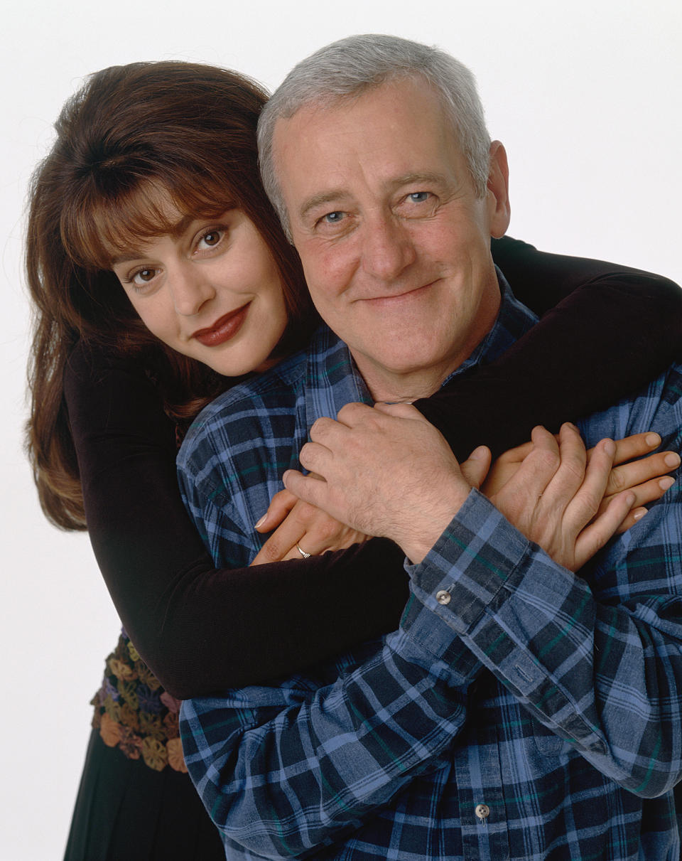 Back in the Frasier days,Jane Leeves as Daphne Moon and John Mahoney as Martin Crane. (Photo: David Rose/NBC/NBCU Photo Bank via Getty Images)