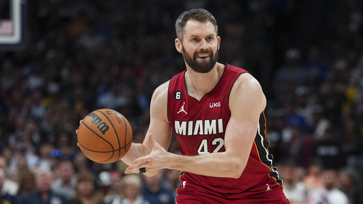 Kevin Love proved he still had something left in the tank in 21 regular-season games with the Heat. (AP Photo/Jack Dempsey)
