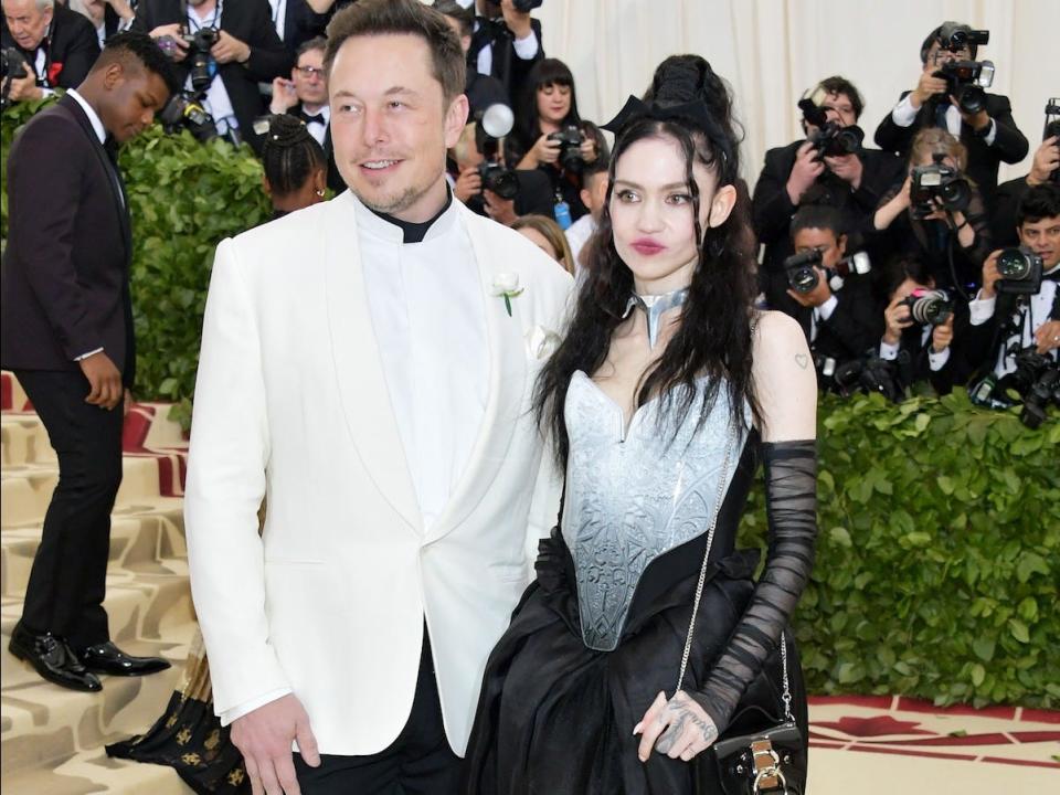 Elon Musk and Grimes at the Met Gala 2018