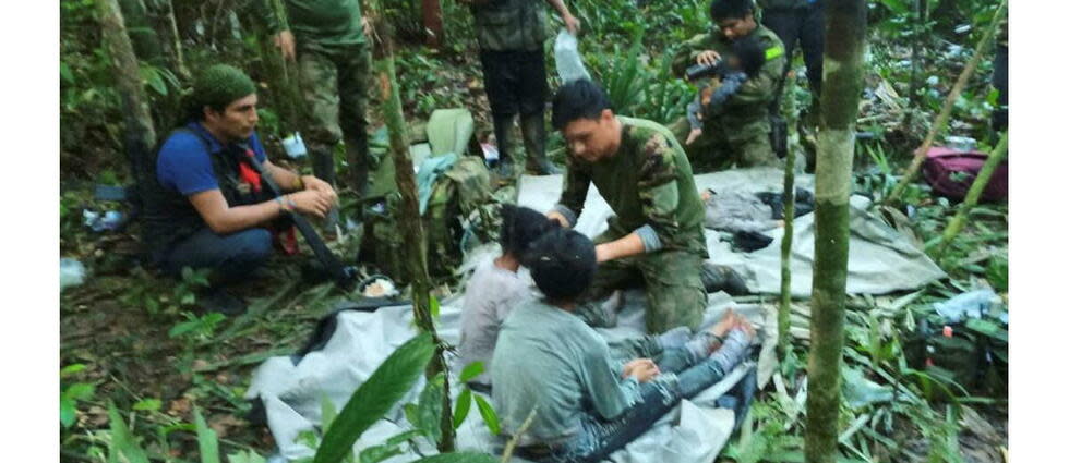 L'armée colombienne a retrouvé quatre enfants sains et saufs dans la jungle, 40 jours après le crash d'un avion.  - Credit:HANDOUT / Colombian Presidency / AFP