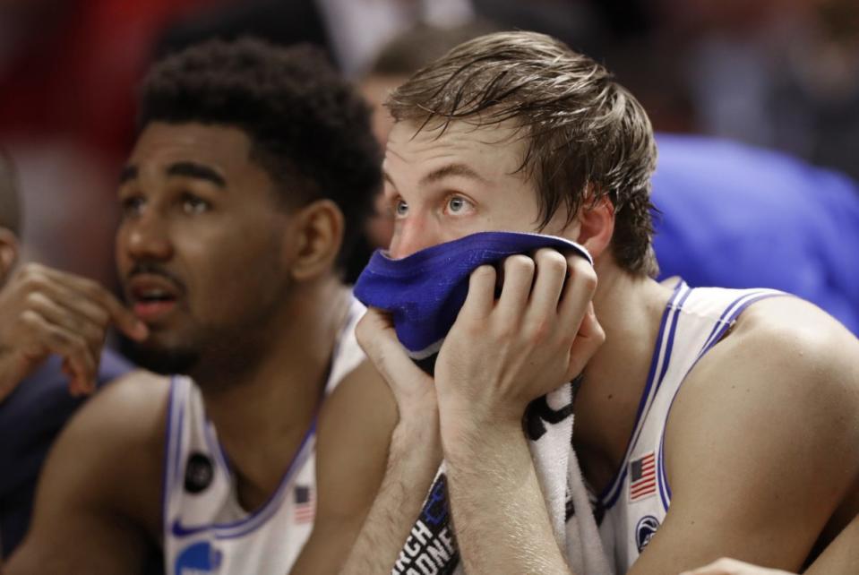 Duke’s bizarre season ended with a second-round loss to South Carolina. (AP)