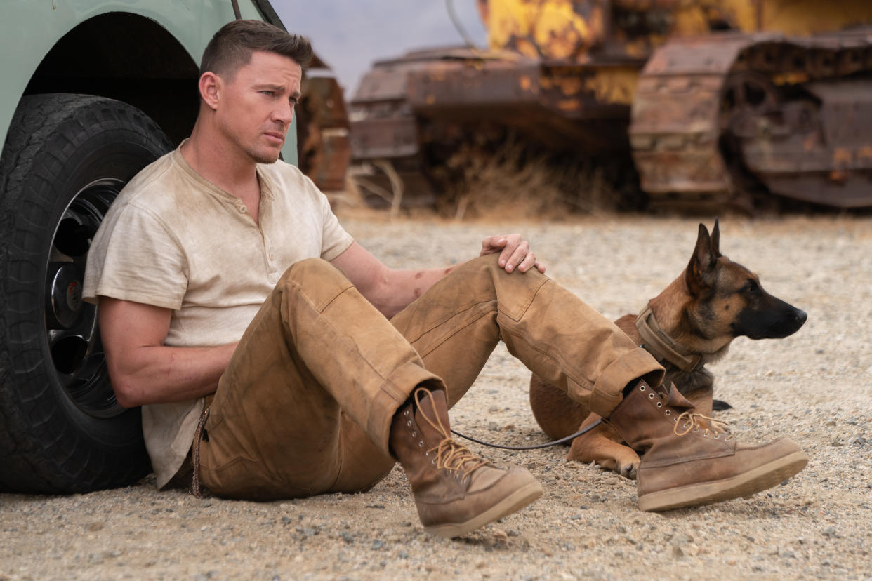 DOG_10803_RC
Channing Tatum stars as Briggs and Lulu the Belgian Malinois in
DOG 
A Metro Goldwyn Mayer Pictures film
Photo credit: Hilary Bronwyn Gayle/SMPSP
Â© 2022 Metro-Goldwyn-Mayer Pictures Inc. All Rights Reserved

