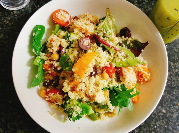 <p>You can just about get your couscous done in a few minutes. And then it’s just a case of adding some colourful additions to your warm salad, whether it’s pre-soaked chickpeas, tomato, green leaves, beetroot, or much more. Serve it quickly and you’ll have it nice and warm. <i>[Picture: Instagram/Helen Lee AKA sydneymum_helen]</i></p>