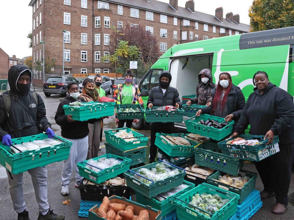 The Felix Project van makes a delivery to the Concorde Youth Centre in Hackney. Credit: Nigel Howard (NIGEL HOWARD)