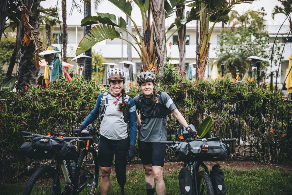 Paracyclist Meg Fisher and Cycling Weekly's Anne-Marije Rook