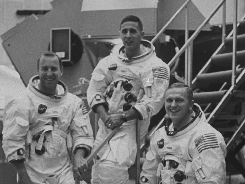 Die "Apollo 8"-Astronauten (von links): James Lovell, William Anders und Frank Borman im Dezember 1968. (Bild: imago/Pond5 Images)