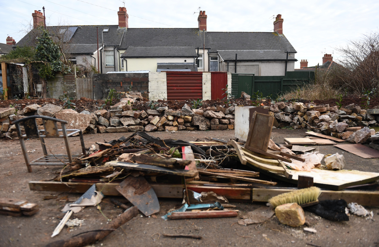 The derelict playground had turned into a jungle of weeds and broken equipment. (Wales News)