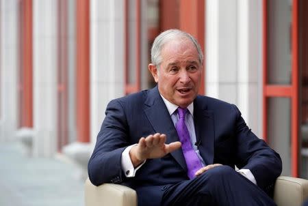 Blackstone CEO Stephen Schwarzman speaks during an interview at Schwarzman College of Tsinghua University in Beijing, China, September 9, 2016. REUTERS/Jason Lee