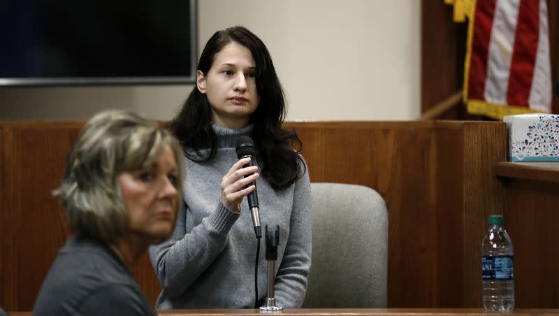 Gypsy Rose Blanchard takes the stand during the trial of her ex-boyfriend Nicholas Godejohn on Nov. 15, 2018, in Springfield, Mo. Blanchard, the Missouri woman who admitted to convincing her online boyfriend to kill her abusive mother after being forced to pretend for years she was suffering from leukemia, muscular dystrophy and other serious illnesses, said she has found a way to forgive her mother — and herself. 