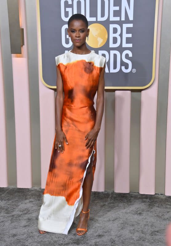 Letitia Wright arrives for the 80th annual Golden Globe Awards at the Beverly Hilton in California on January 10. The actor turn 30 on October 31. File Photo by Jim Ruymen/UPI