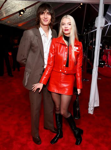 <p>Araya Doheny/Getty Images</p> Malcolm McRae (L) and Anya Taylor Joy (R) in February 2024