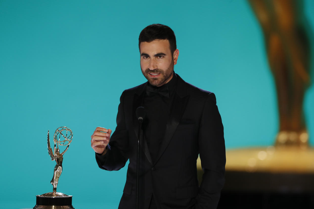 Brett Goldstein drops some F-bombs as he accepts his award for Outstanding Supporting Actor in a Comedy Series.