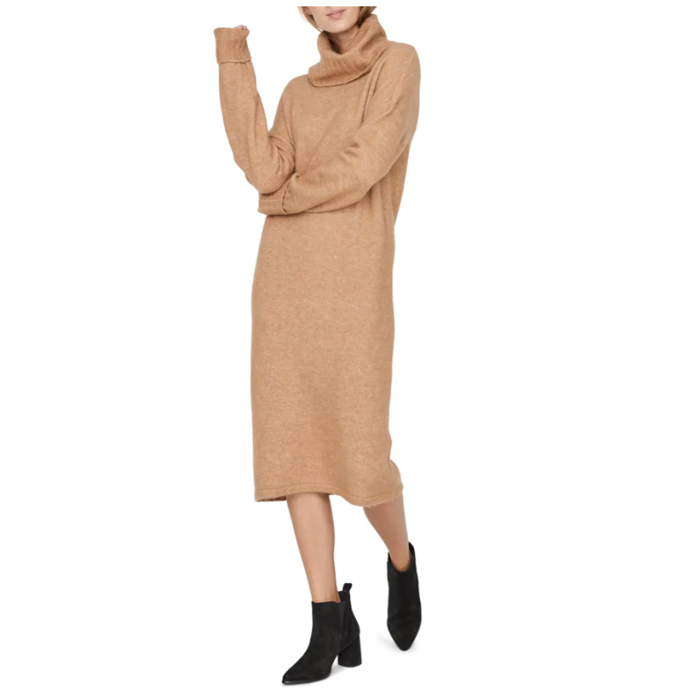 Vero Moda Gaiva Turtleneck Long Sleeve Sweater Dress. Image via Nordstrom.