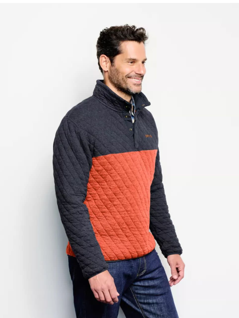 Men's Outdoor Quilted Snap Sweatshirt