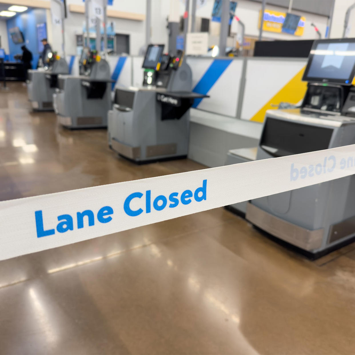 walmart closed self-checkout lane