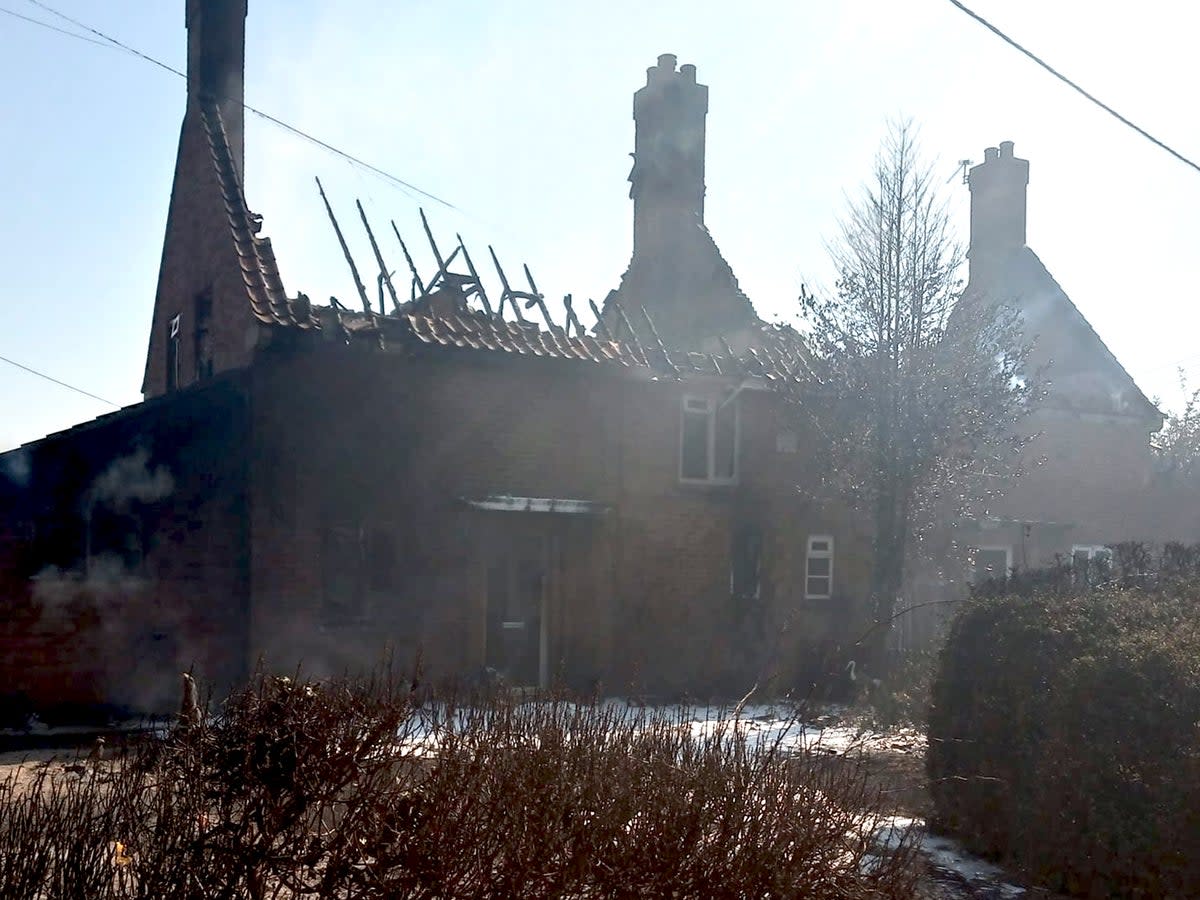 David Calver’s house went up in flames during the extreme heat on Tuesday (Jason Calver)