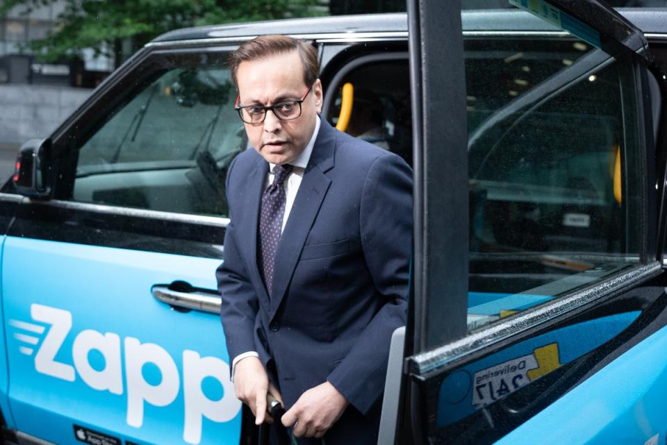 Former MP Imran Ahmad Khan arrives at Southwark Crown Court (Stefan Rousseau/PA) (PA Wire)